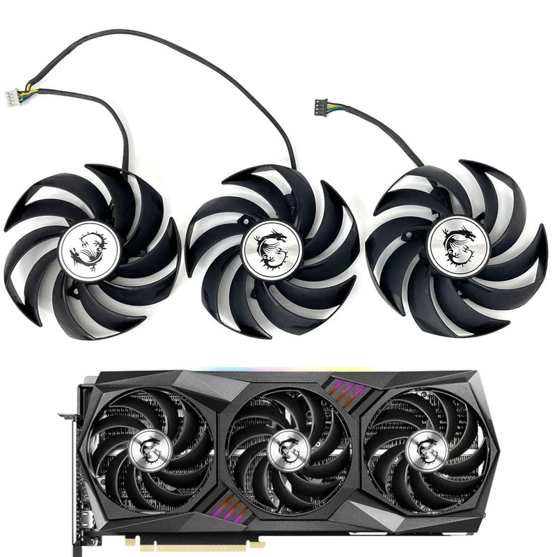 LTANDBR مروحة PLD09210B12HH RX 6800XT Gaming X Trio لـ MSI RTX 3060 3060 Ti RTX 3070 3080 3090 Ti Gaming X Trio - Image 1